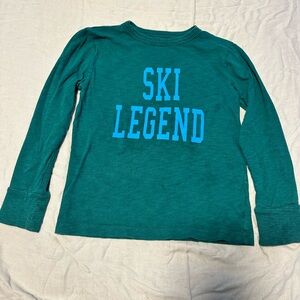 Teal 'Ski Legend' Kids Long Sleeve Shirt